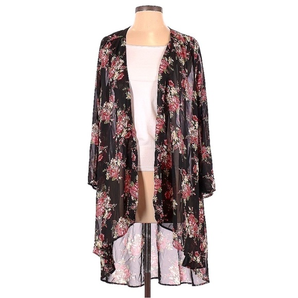 Love Tree Sweaters - Love Tree Floral Kimono | SIZE S